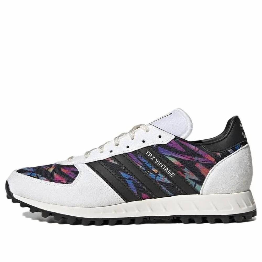 NEW ADIDAS men's trx vintage sneaker in white multi/white/black/purple